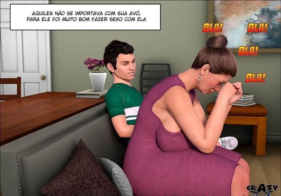 Descontroladas sessões de sexo explícito entre avó e pai na HQ adulta
