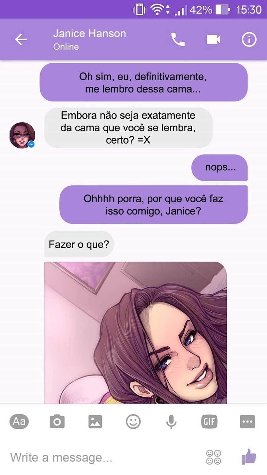 Safadeza lésbica explícita em HQ: Tesão Virtual no WhatsApp
