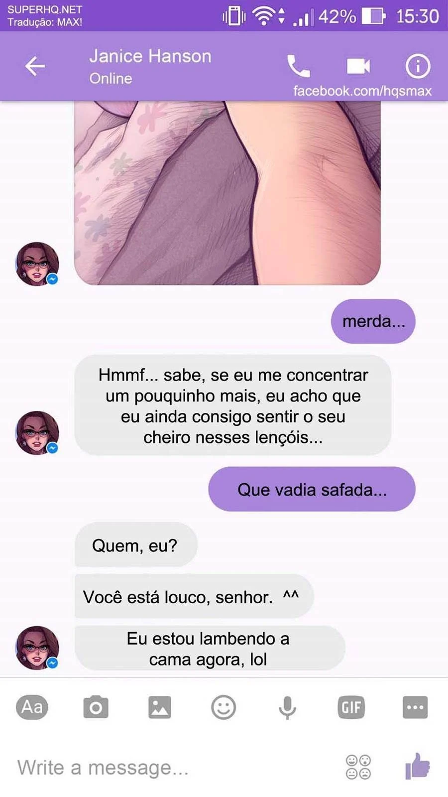 Safadeza lésbica explícita em HQ: Tesão Virtual no WhatsApp