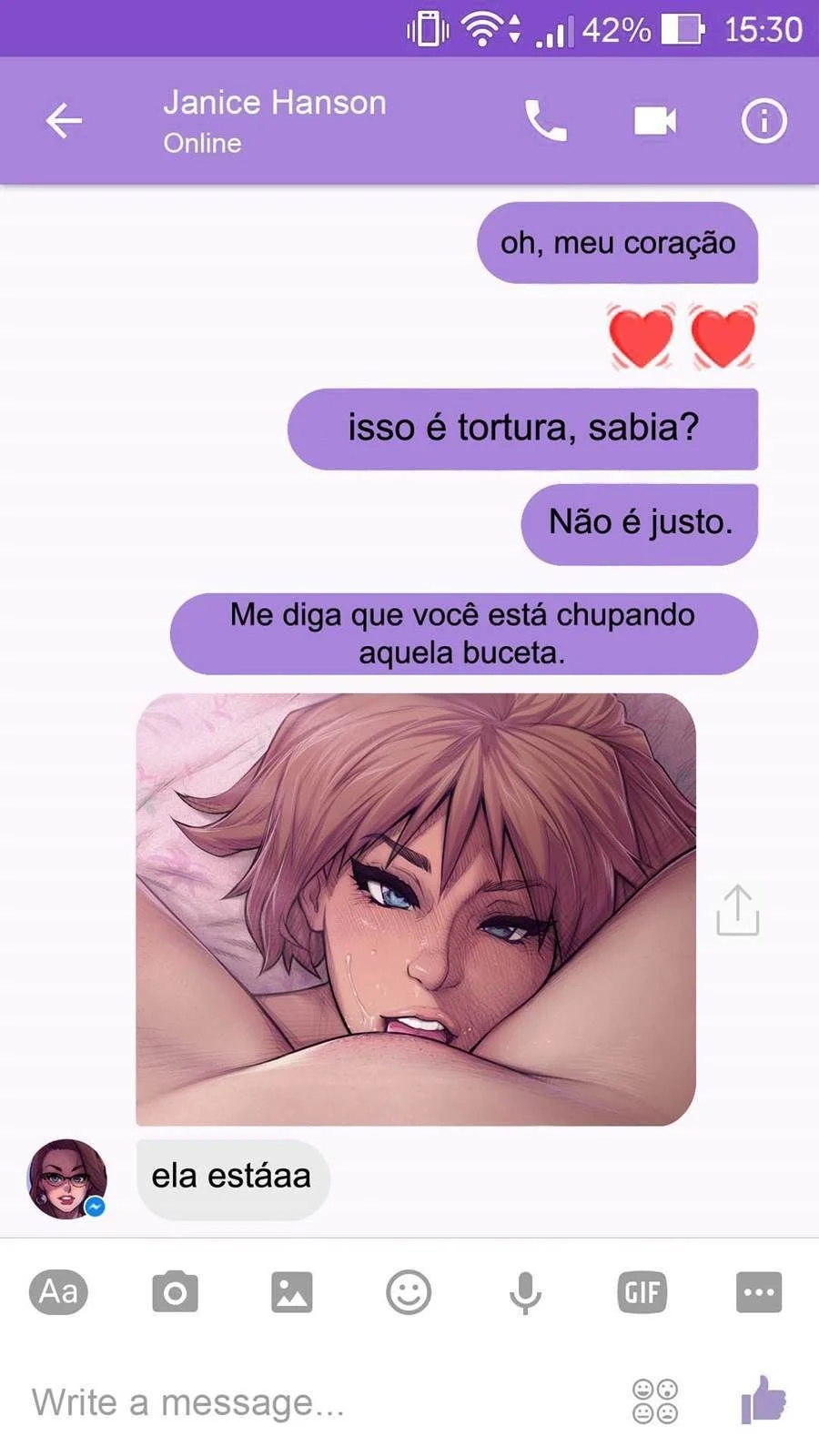 Safadeza lésbica explícita em HQ: Tesão Virtual no WhatsApp