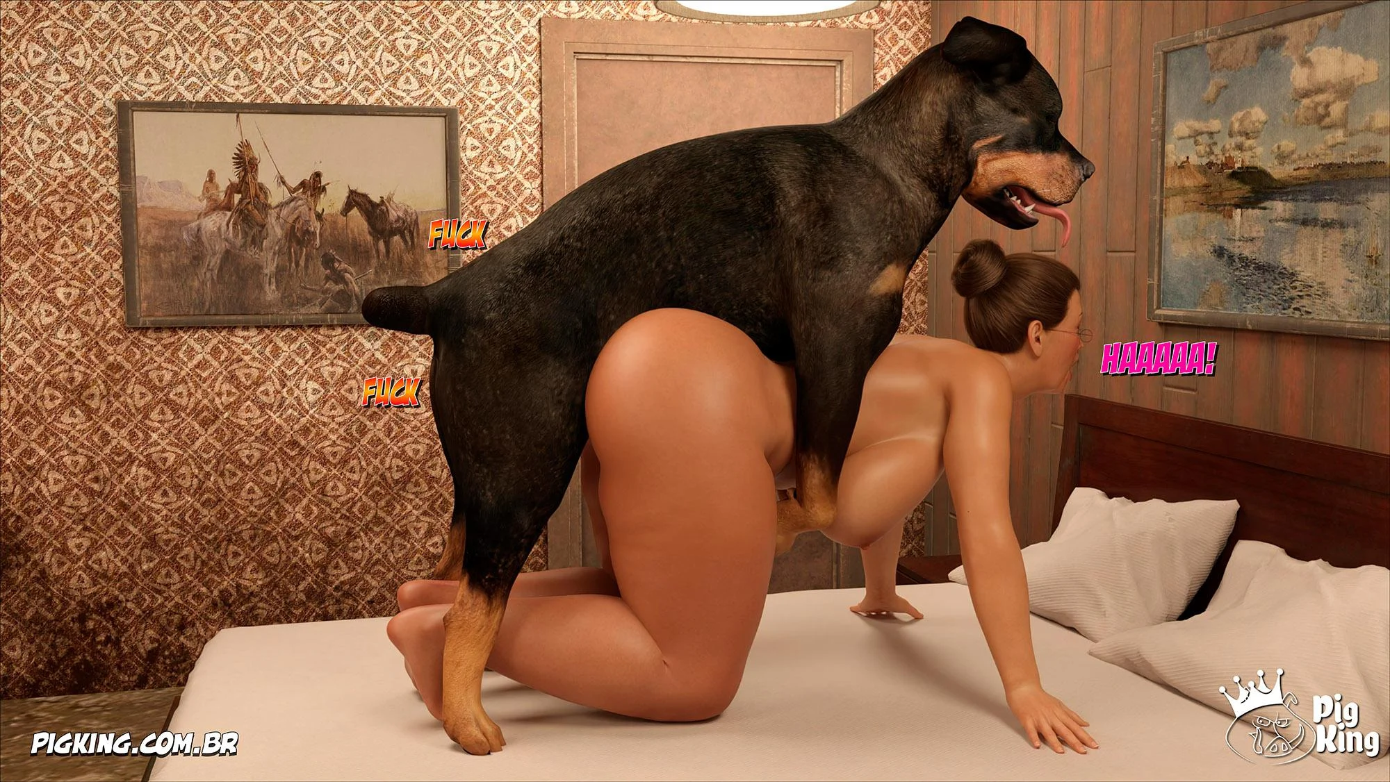 Vovó Enfia Gostoso na Vizinha - Sexo Explícito em HQ 3D
