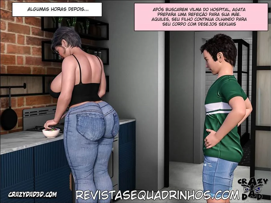Vovó Tarada Enfia no Genro - Hentai Explícito em HQ 3D