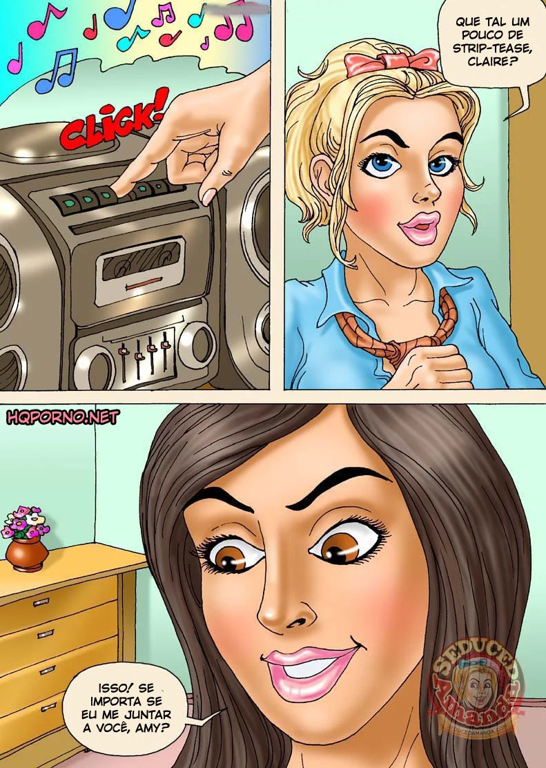 Amigas Lésbicas do Colégio Transando em HQ Pornô Explícito