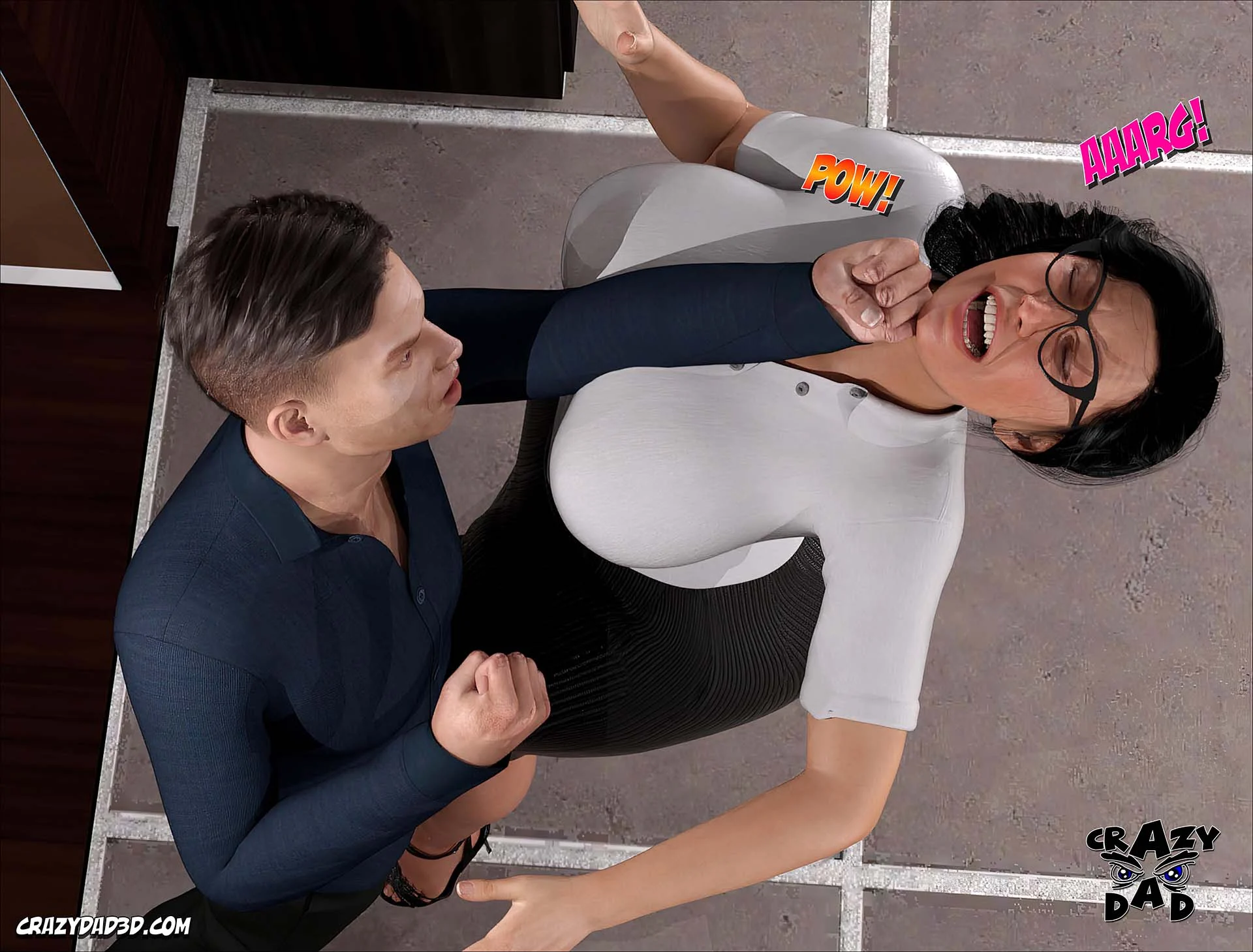 Esposa do Pastor Puta: Foda Violenta em 3D nos Quadrinhos Pornô