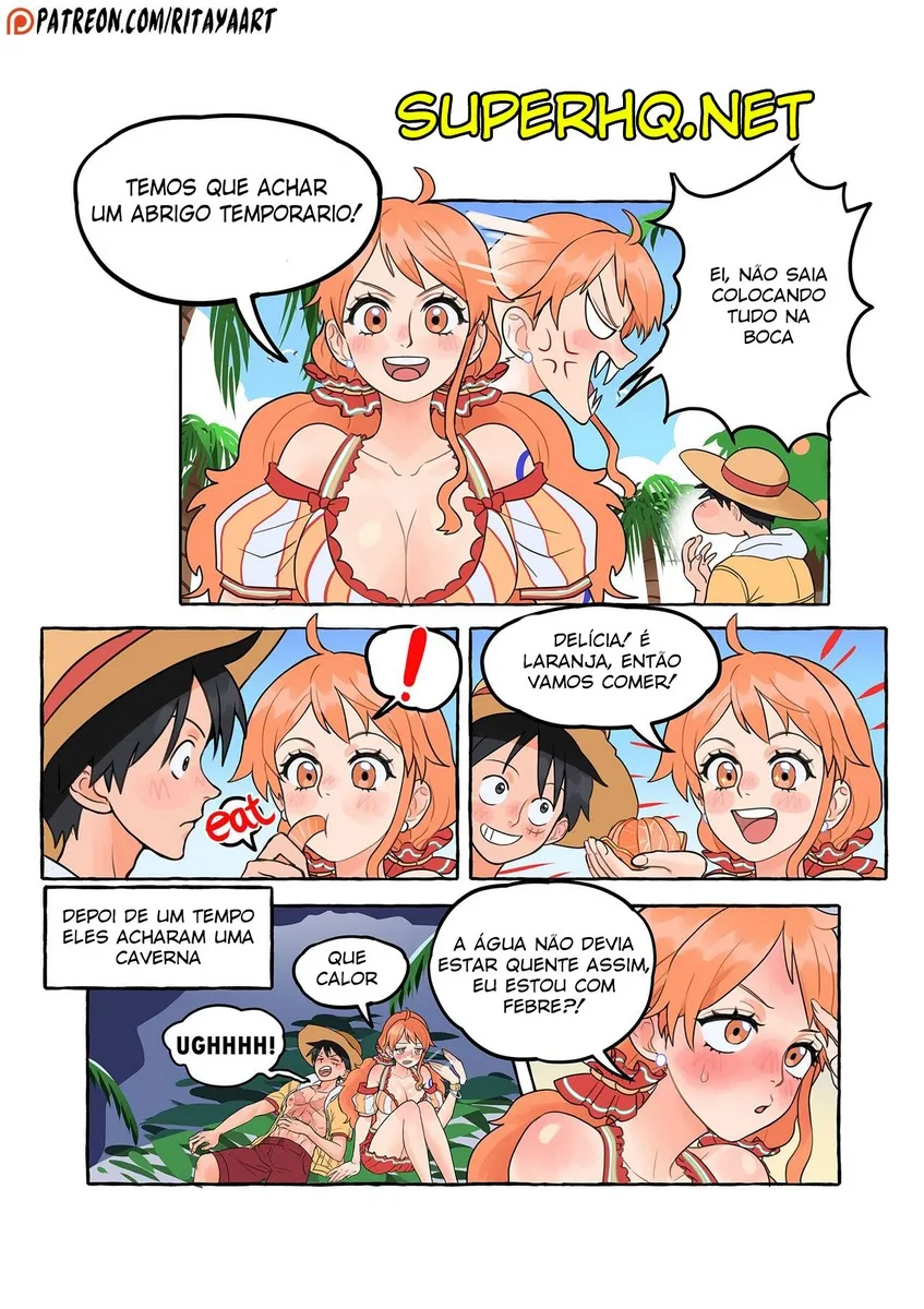 Náufrago Tarado Viola as Piratas Mais Gostosas de One Piece
