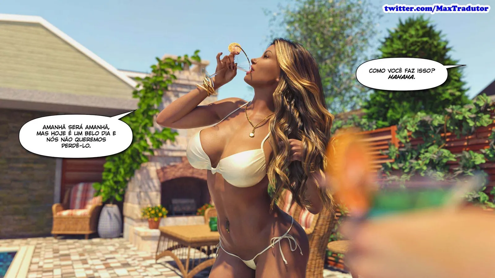 Exploração Privada na Piscina - Hentai 3D com Cenas Explícitas