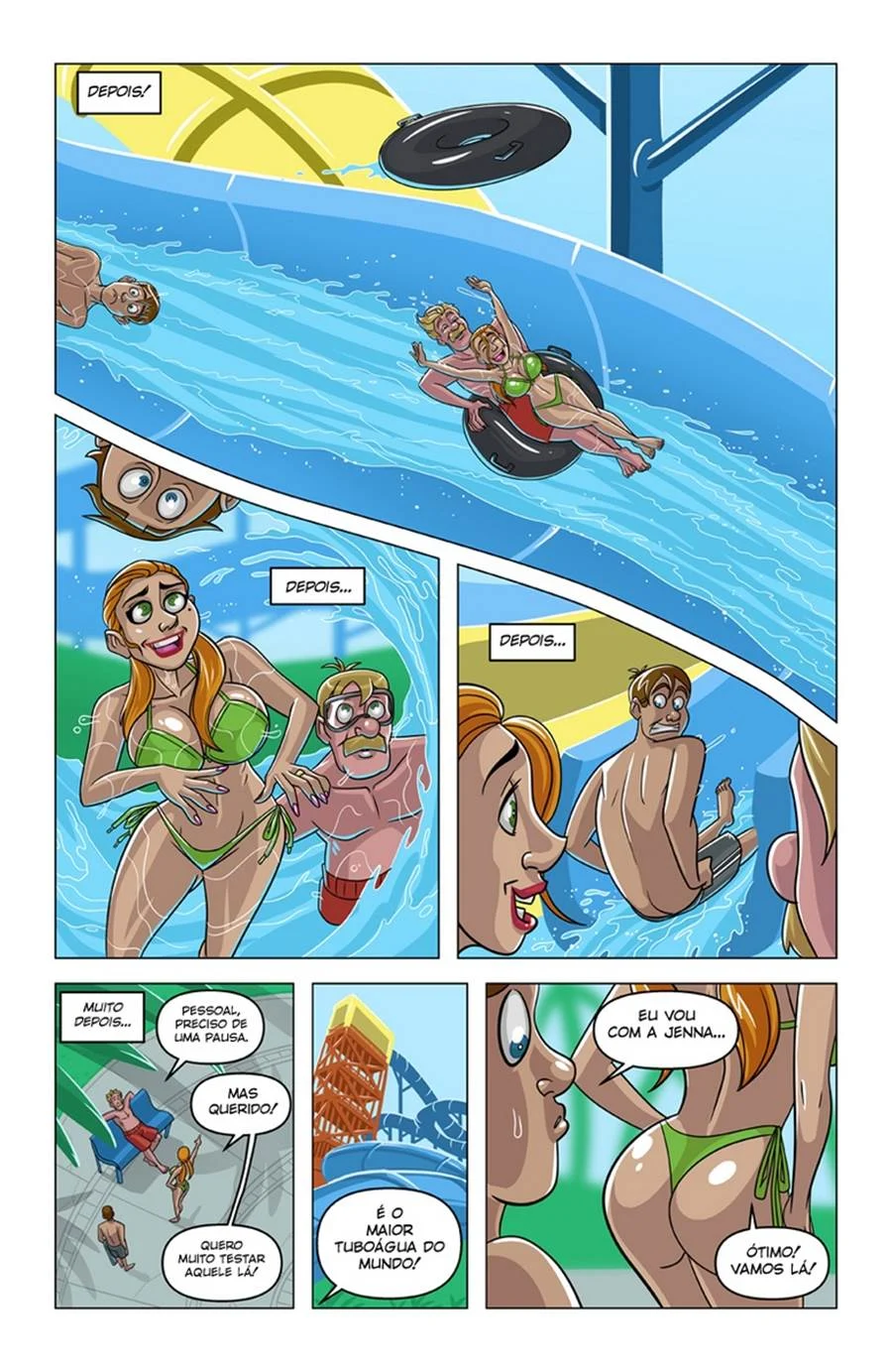 Aventuras Molhadas no Parque Aquático: Histórias de Sexo Explícito em HQ
