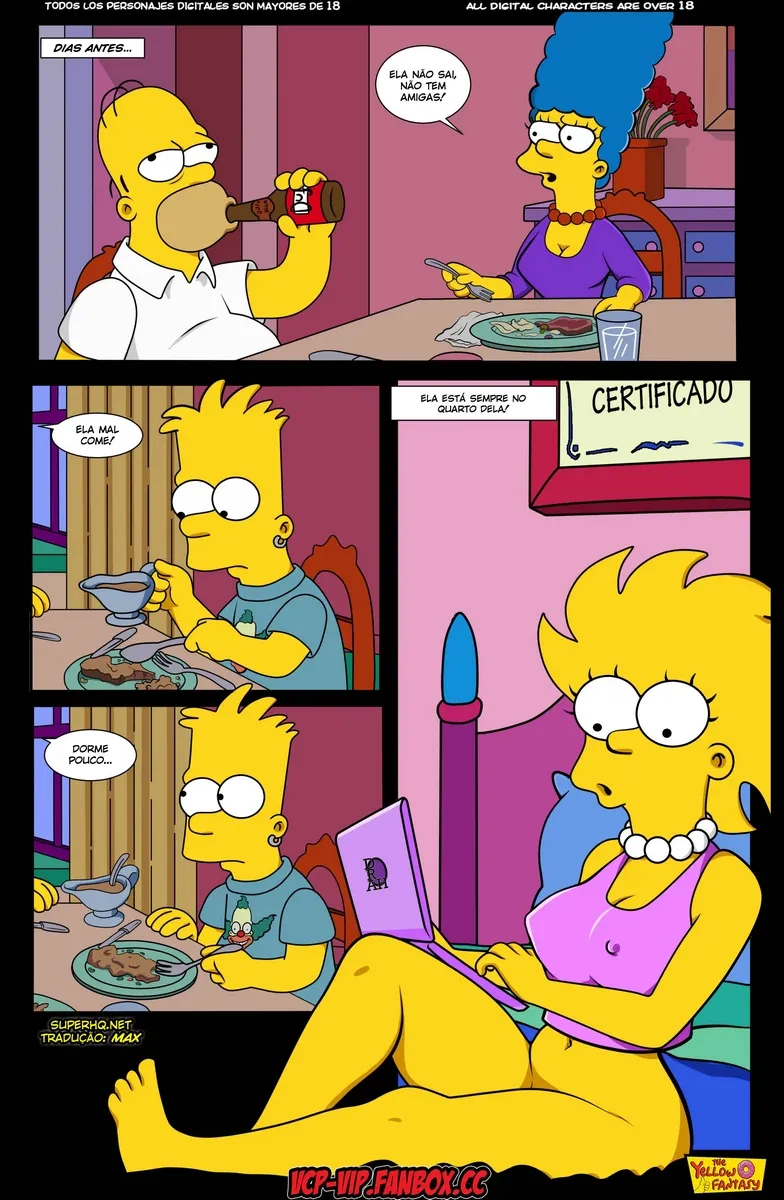 Fantasias Amarelas: A Família Simpson no Estilo Hentai Explícito