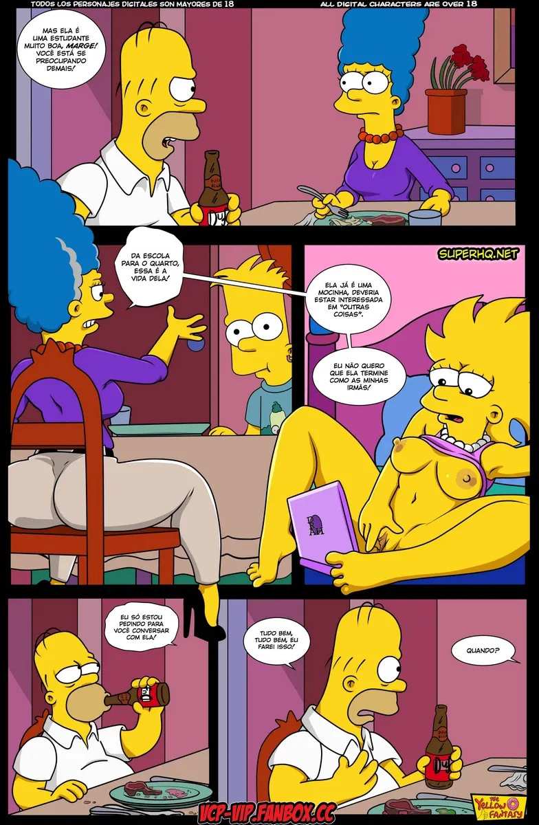 Fantasias Amarelas: A Família Simpson no Estilo Hentai Explícito