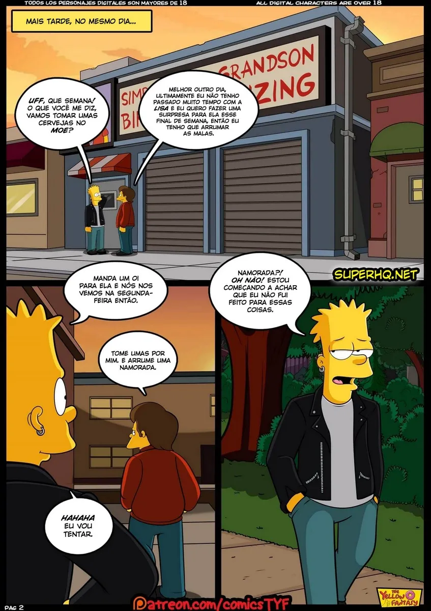 Quadrinhos Proibidos dos Simpsons: Reencontro Erótico Explícito