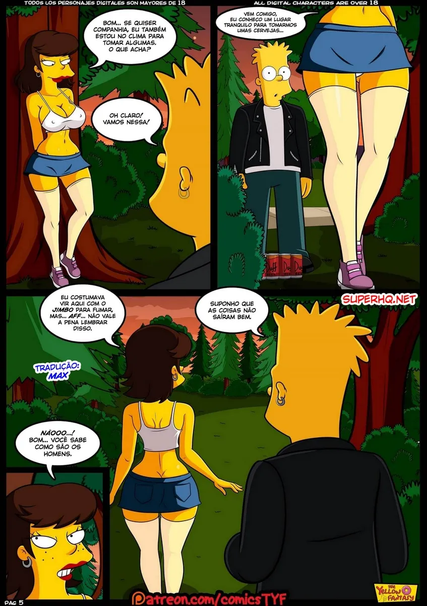 Quadrinhos Proibidos dos Simpsons: Reencontro Erótico Explícito