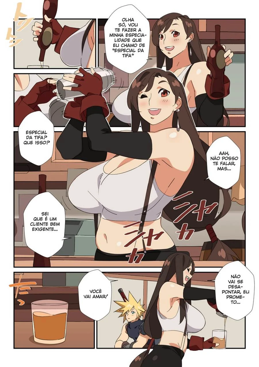 Tifa Preparando um Coquetel Erótico – Hentai Final Fantasy Explícito em HQ