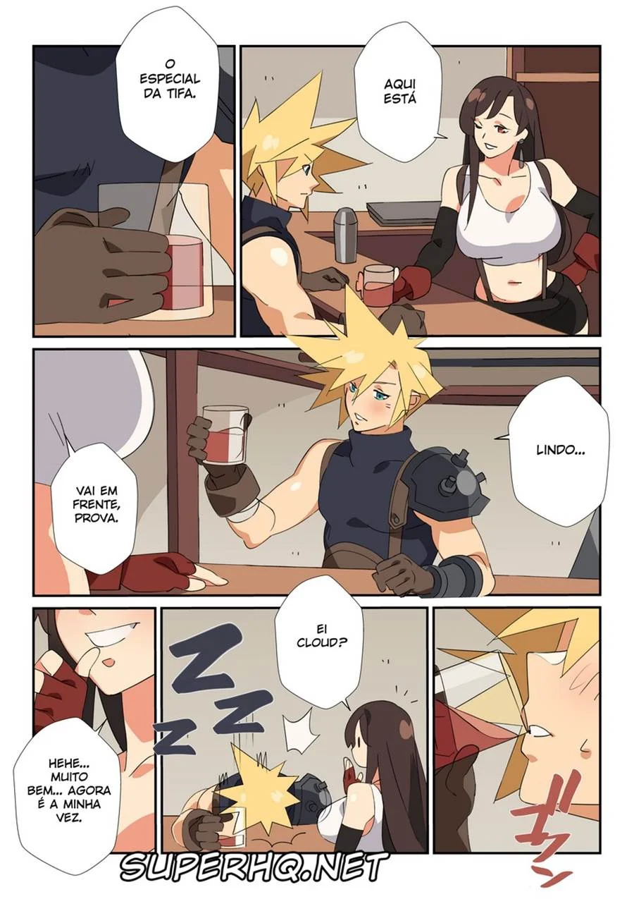 Tifa Preparando um Coquetel Erótico – Hentai Final Fantasy Explícito em HQ