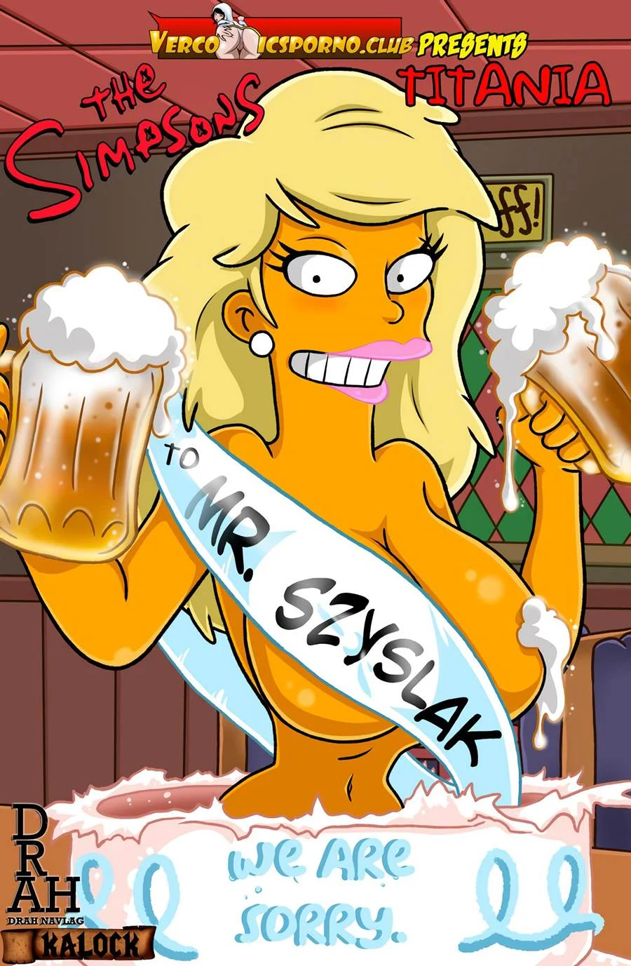 Titânia dos Simpsons em Cena Explícita de Sexo nos Quadrinhos