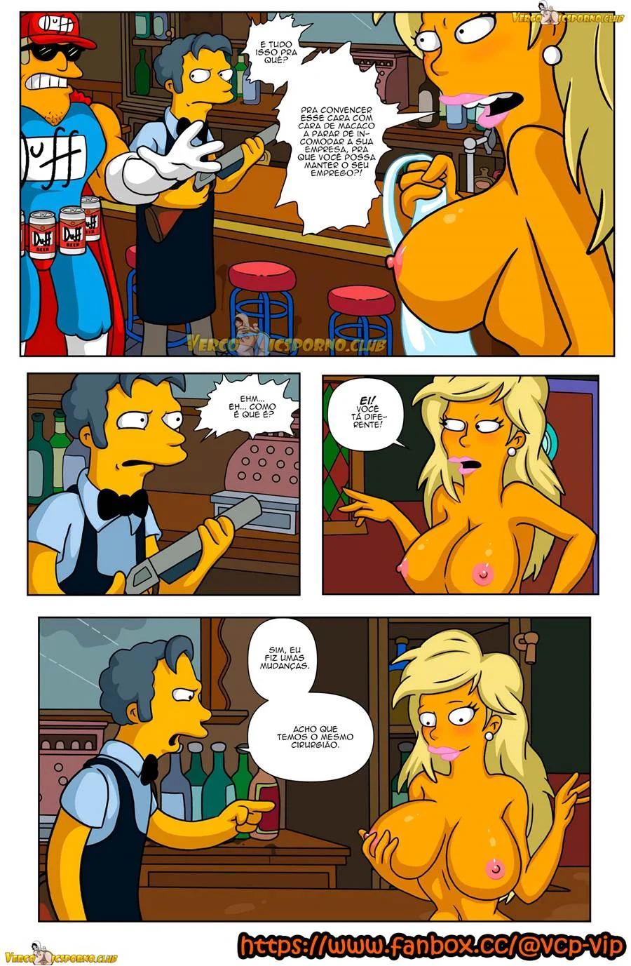Titânia dos Simpsons em Cena Explícita de Sexo nos Quadrinhos