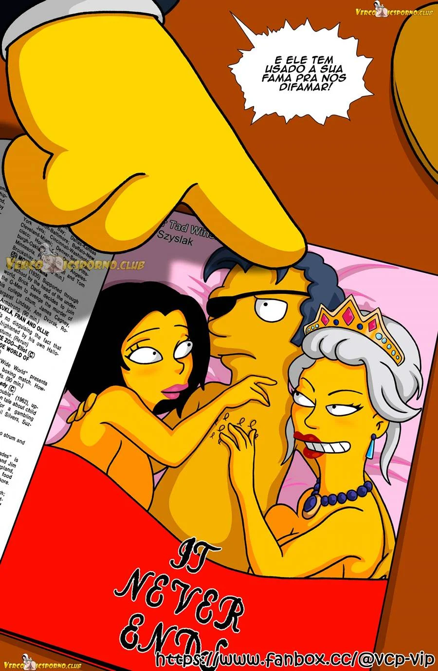 Titânia dos Simpsons em Cena Explícita de Sexo nos Quadrinhos