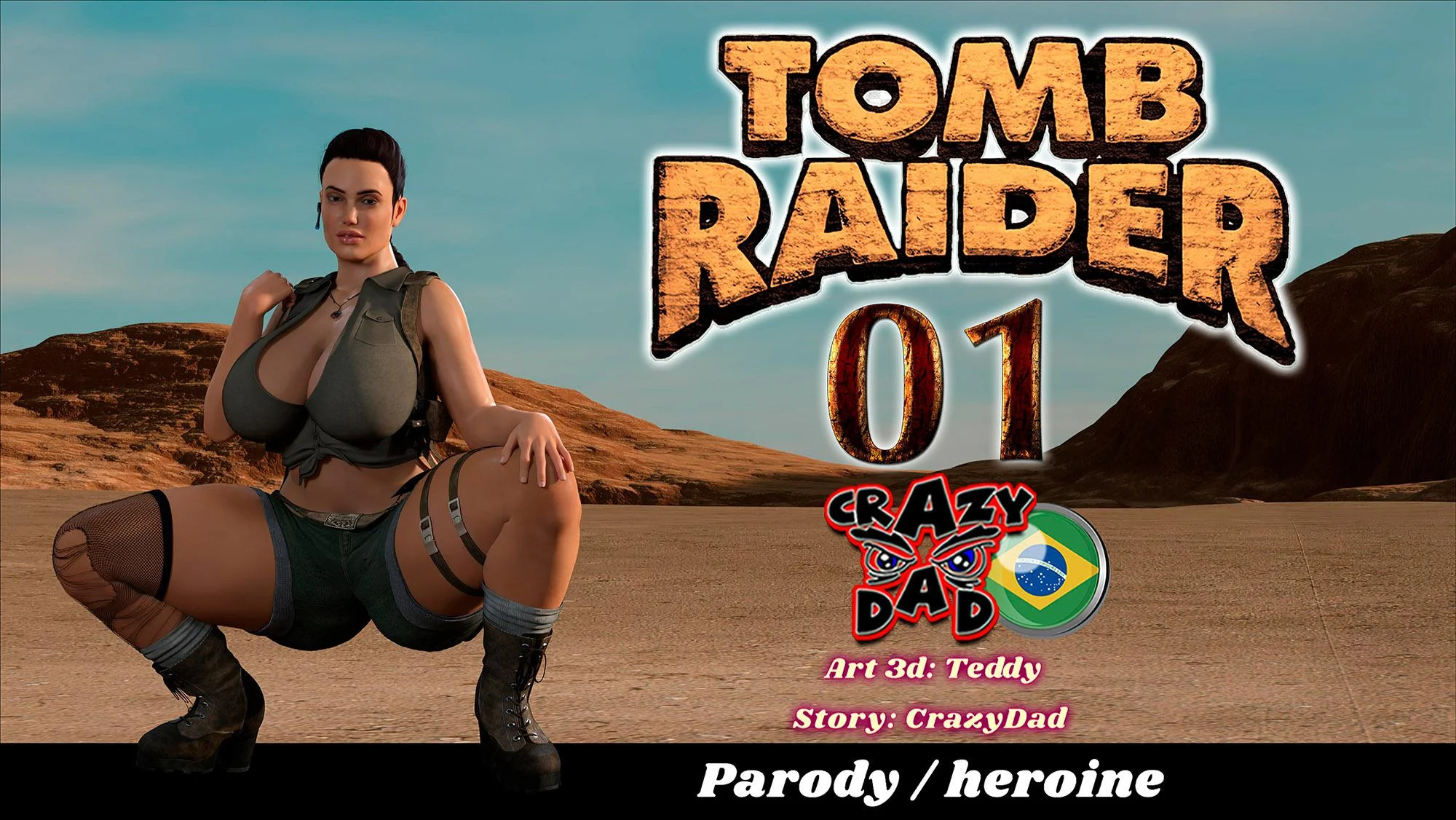 Lara Croft Submissa: Quadrinhos Pornô com Fodas Selvagens e Surras de Pica