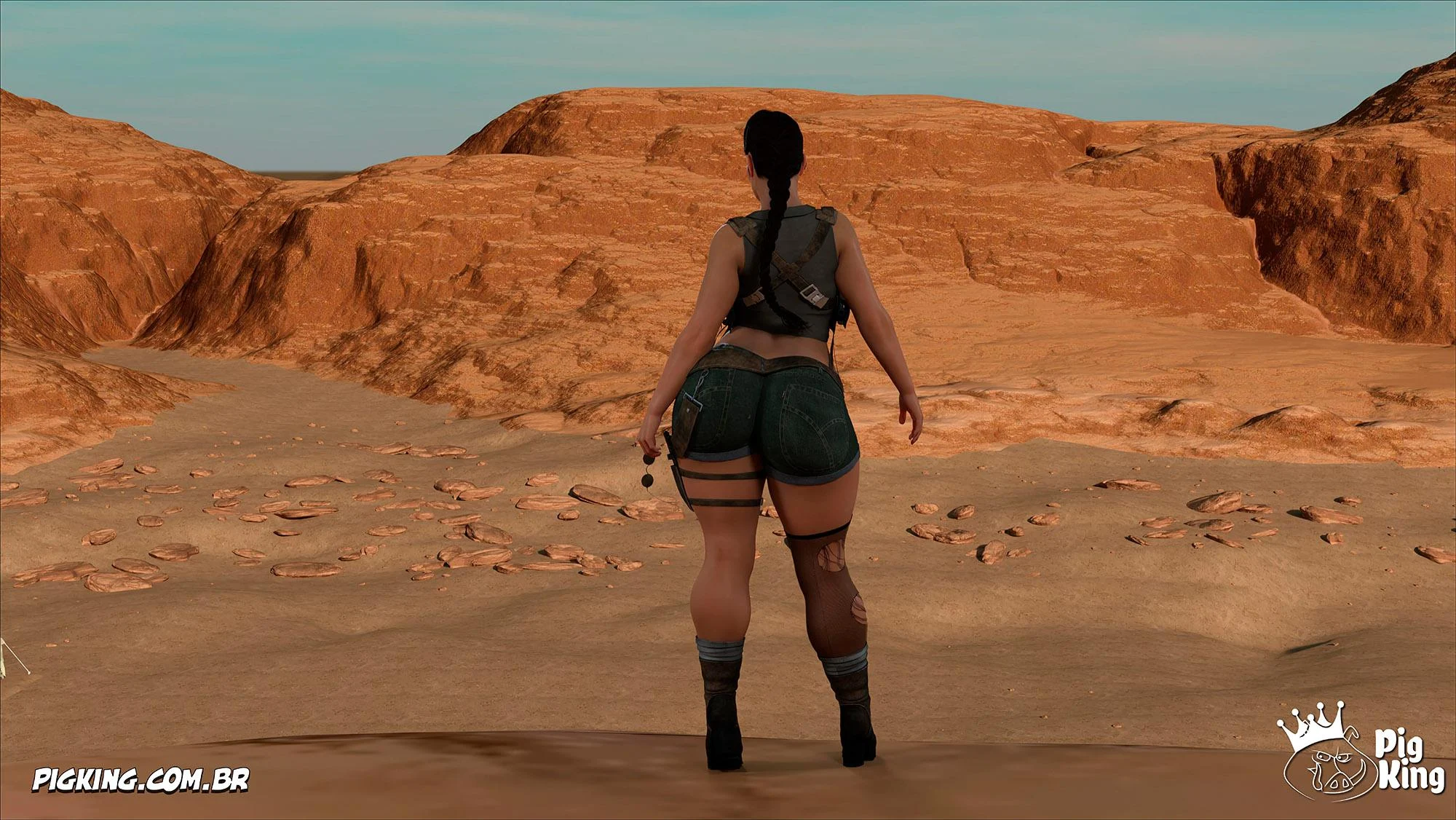Lara Croft Submissa: Quadrinhos Pornô com Fodas Selvagens e Surras de Pica