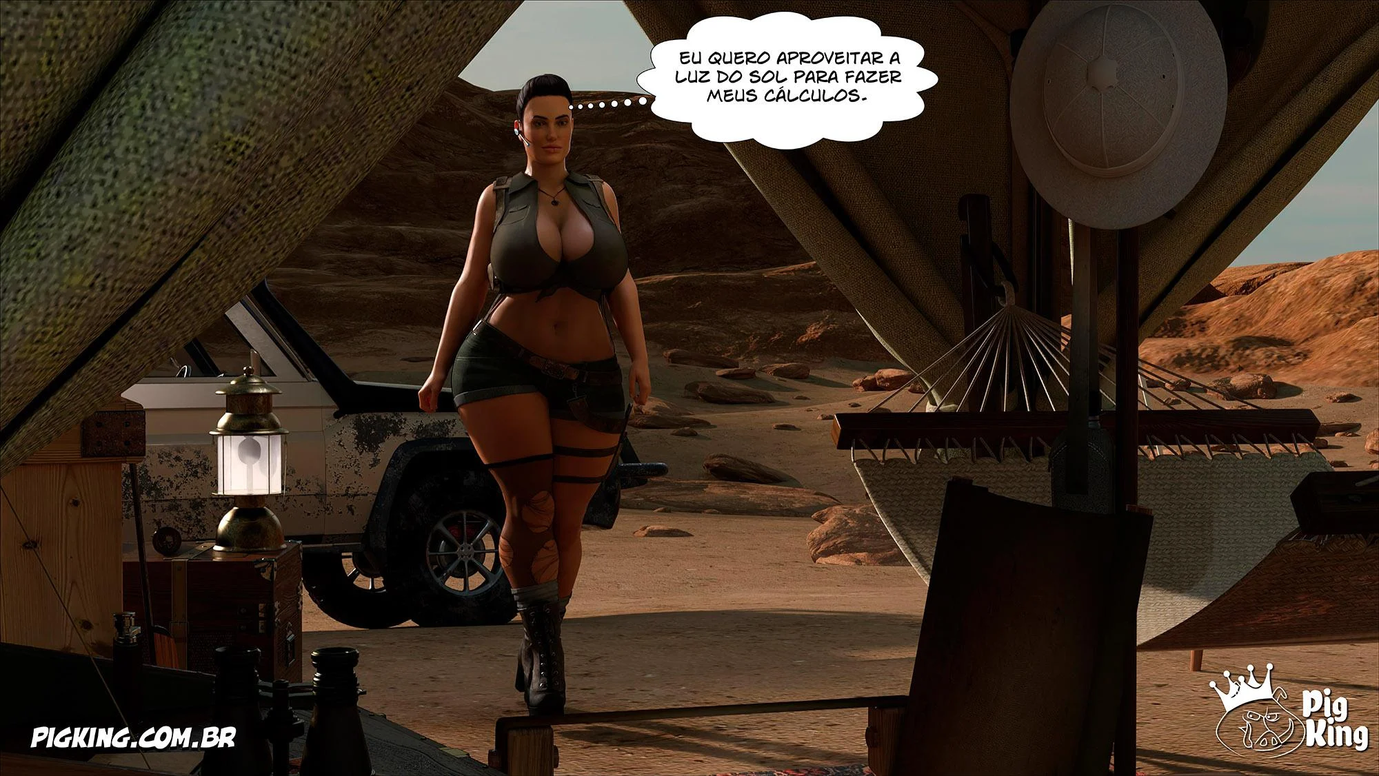 Lara Croft Submissa: Quadrinhos Pornô com Fodas Selvagens e Surras de Pica