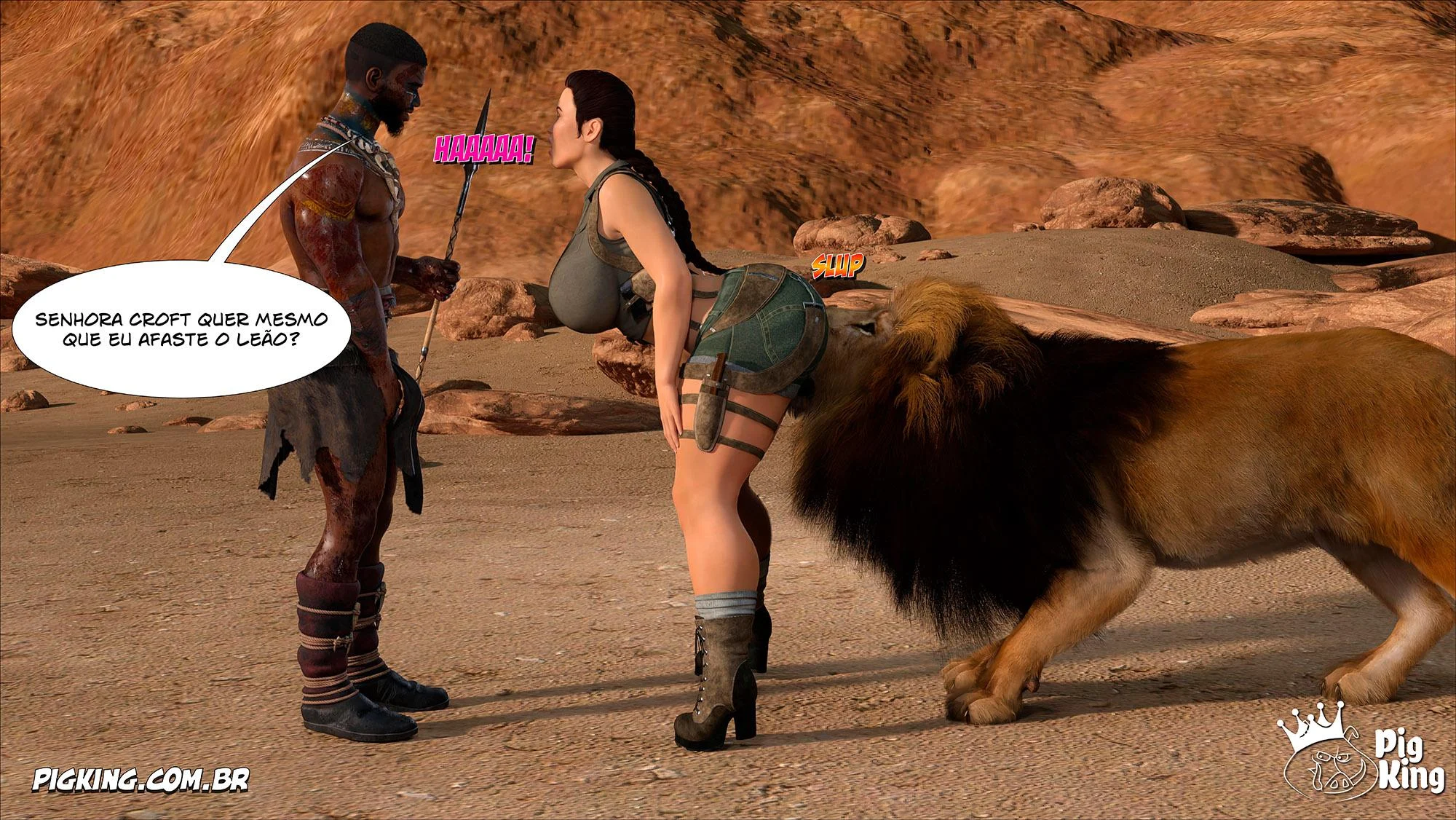 Tomb Raider: Quadrinhos Picantes da Lara Croft em Ação Explícita