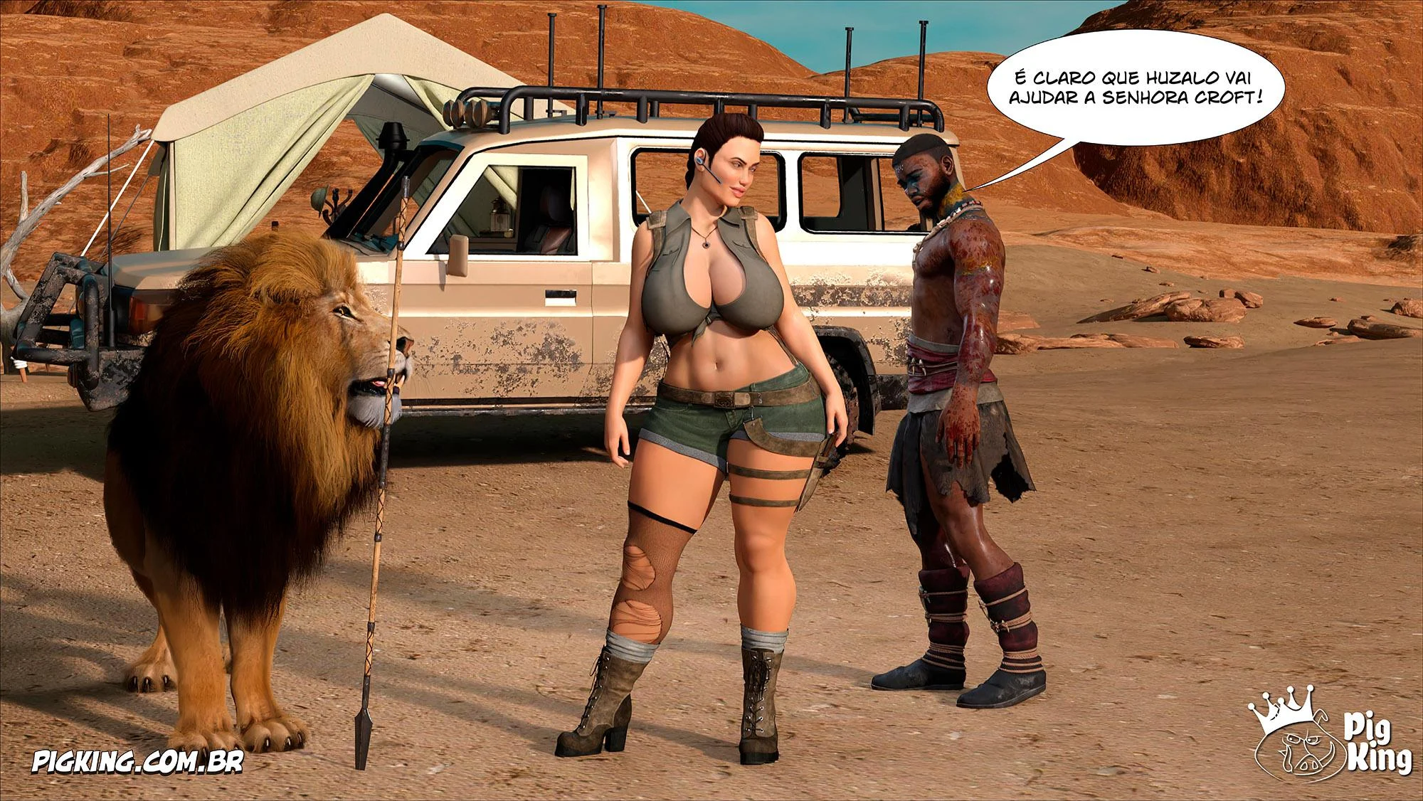 Tomb Raider: Quadrinhos Picantes da Lara Croft em Ação Explícita