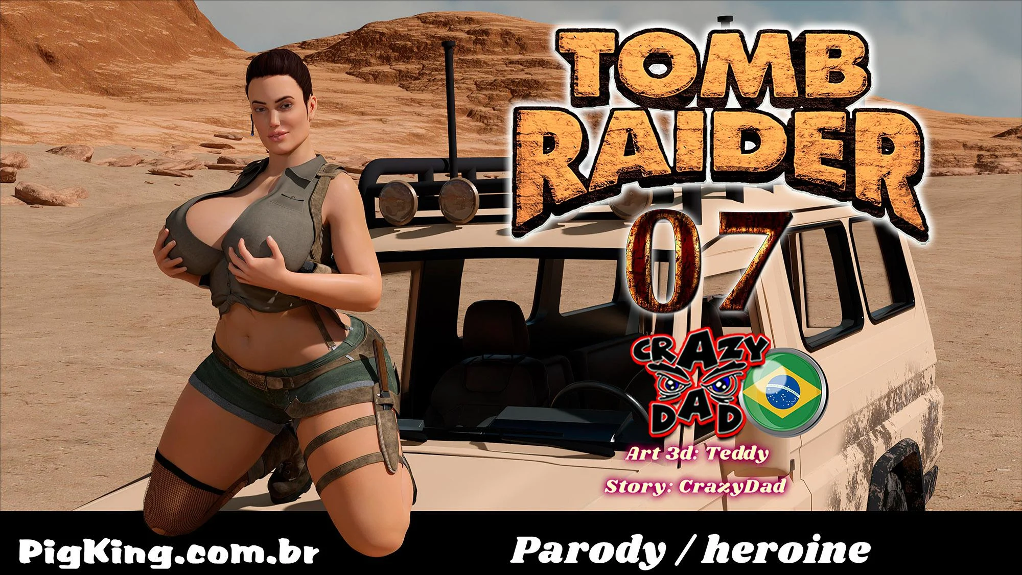 Aventureira Íntima: Uma Noite Explícita Com Lara Croft em Quadrinhos Eróticos