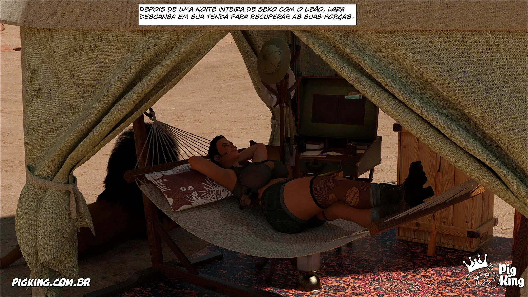 Aventureira Íntima: Uma Noite Explícita Com Lara Croft em Quadrinhos Eróticos