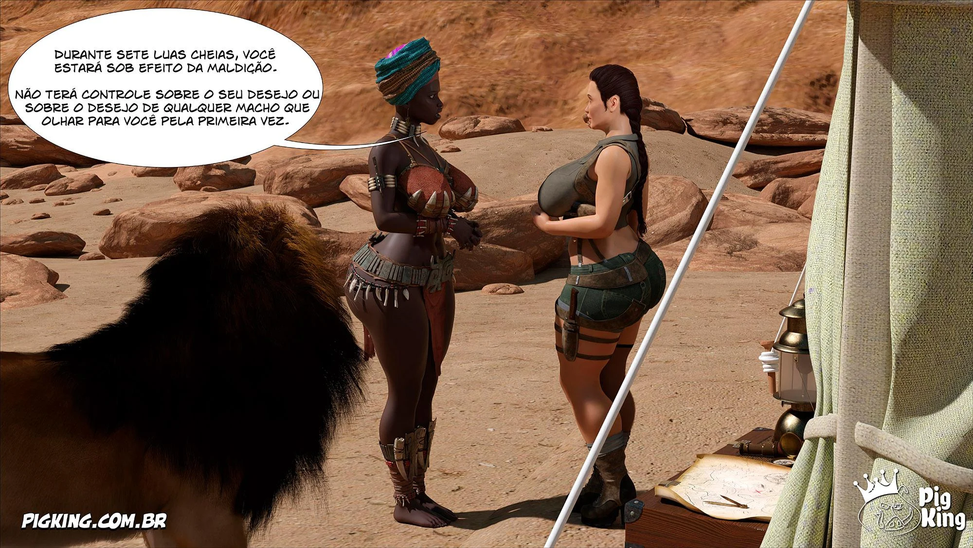 Aventureira Íntima: Uma Noite Explícita Com Lara Croft em Quadrinhos Eróticos
