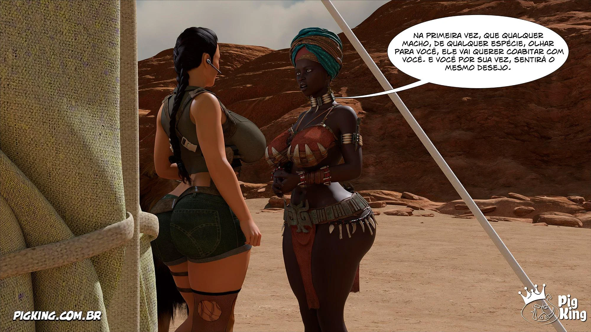 Aventureira Íntima: Uma Noite Explícita Com Lara Croft em Quadrinhos Eróticos