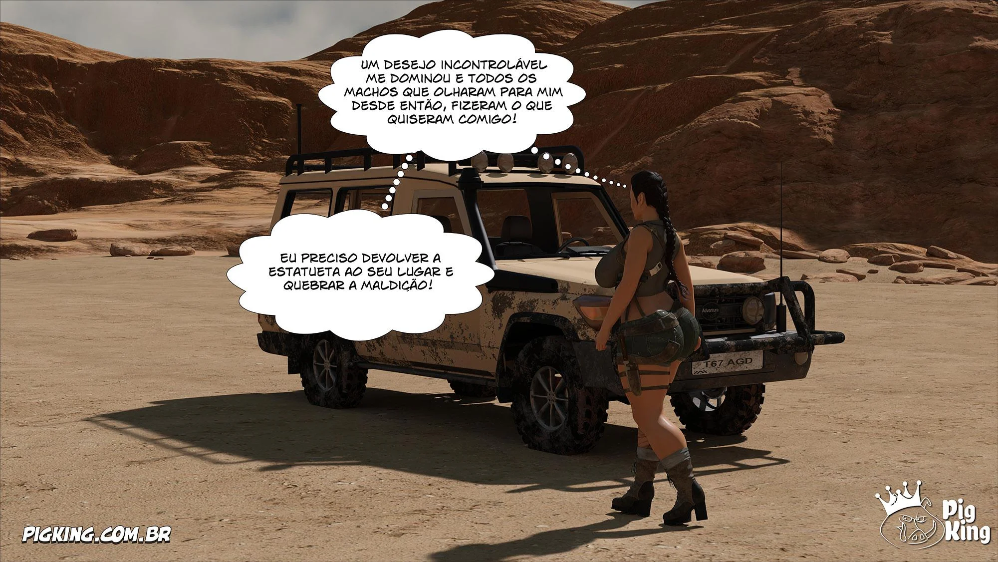Lara Croft Submissa: Aventura Erótica em Quadrinhos Explícitos
