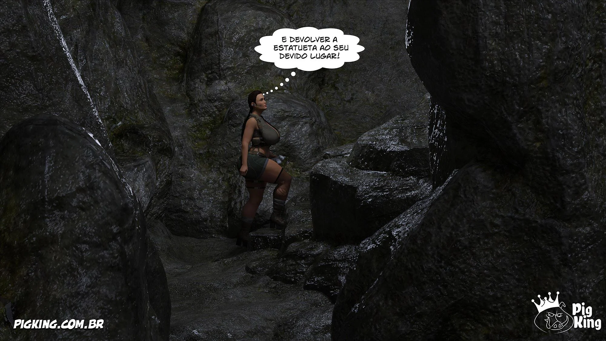 Lara Croft Submissa: Aventura Erótica em Quadrinhos Explícitos
