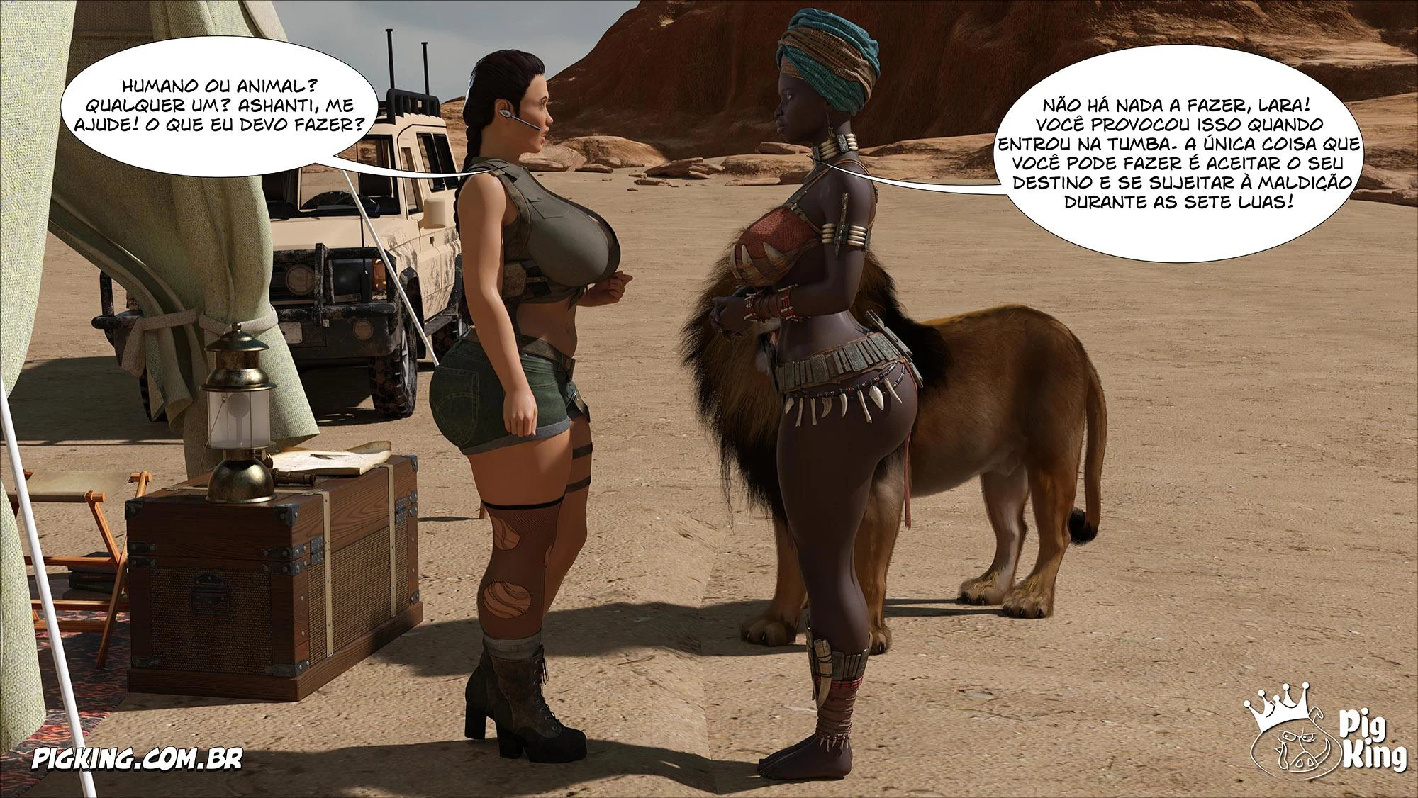 Lara Croft Submissa: Aventura Erótica em Quadrinhos Explícitos