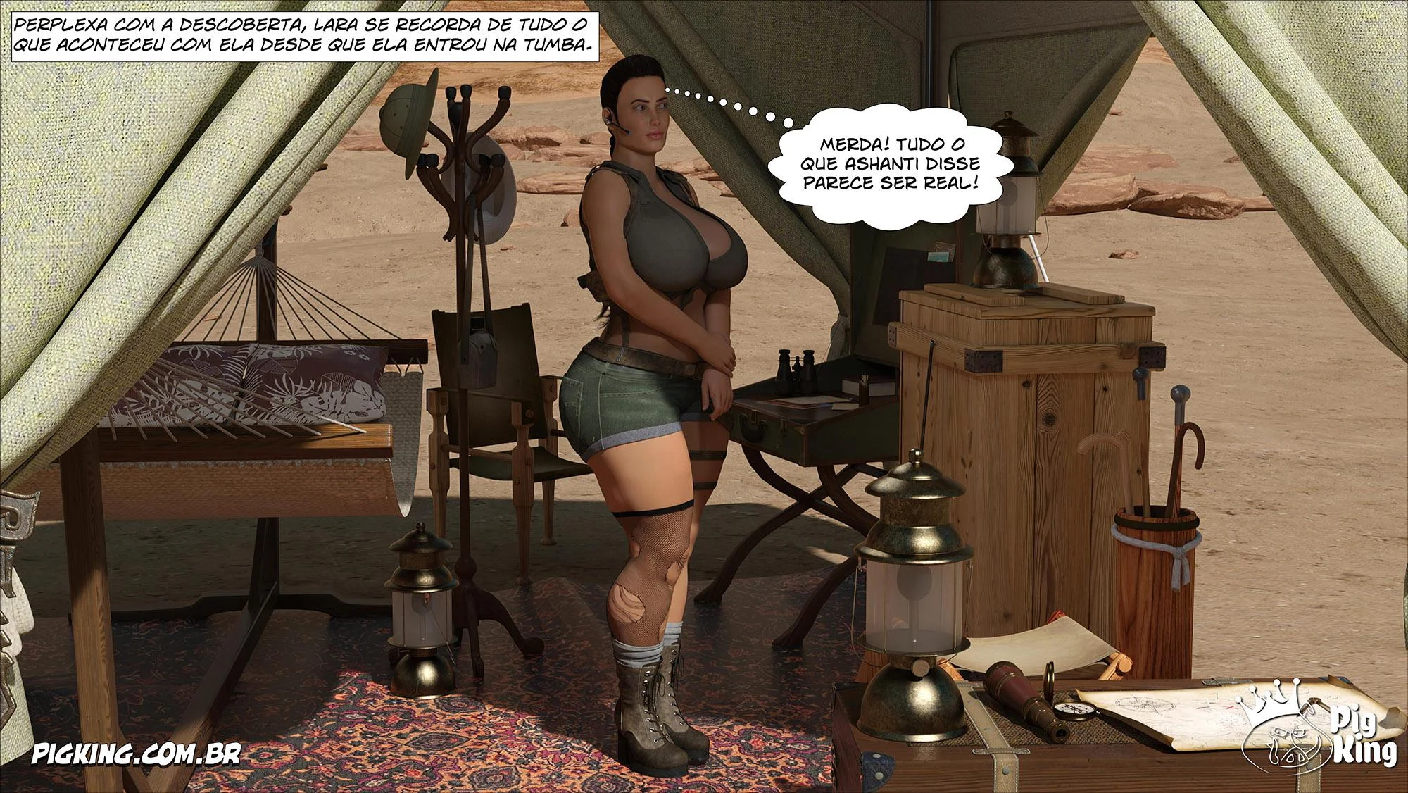 Lara Croft Submissa: Aventura Erótica em Quadrinhos Explícitos