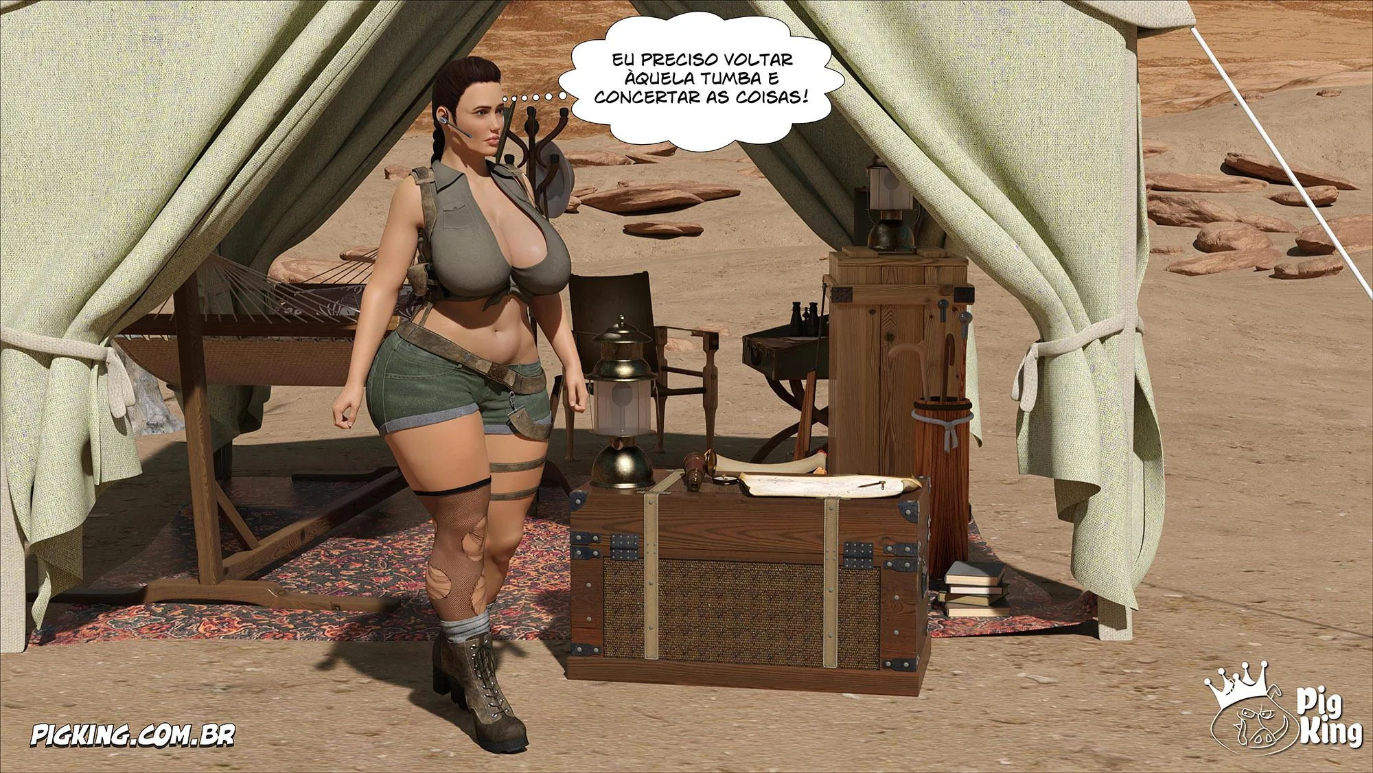 Lara Croft Submissa: Aventura Erótica em Quadrinhos Explícitos