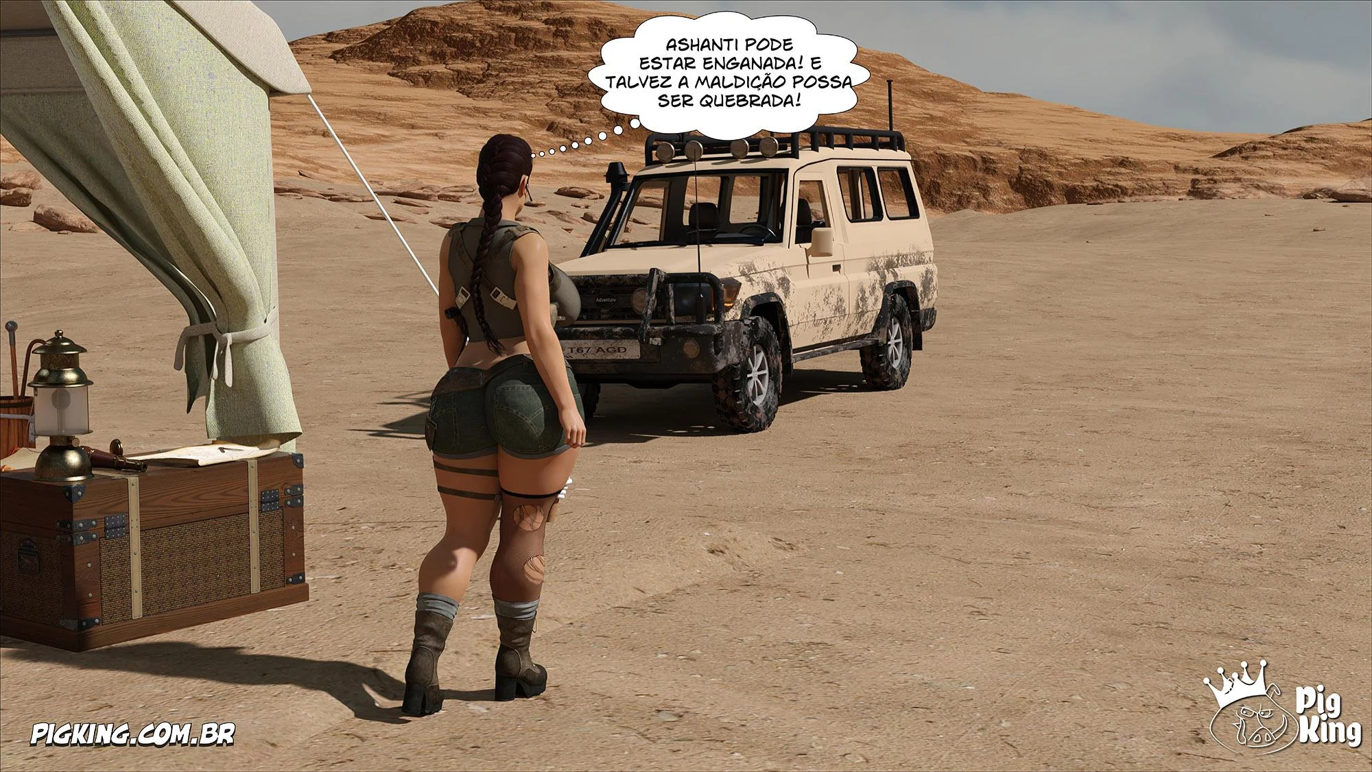 Lara Croft Submissa: Aventura Erótica em Quadrinhos Explícitos
