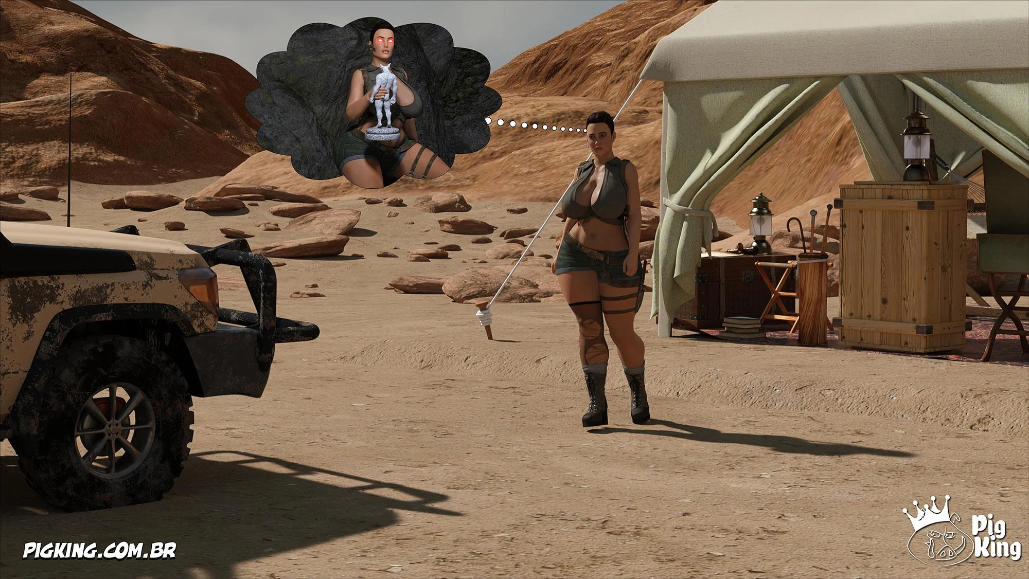 Lara Croft Submissa: Aventura Erótica em Quadrinhos Explícitos