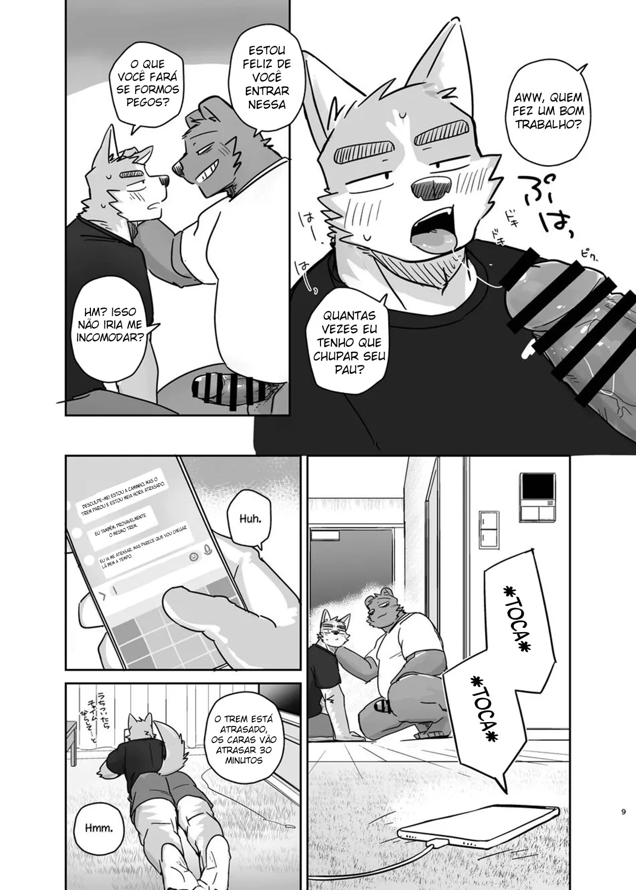 Transando Até a Porta Bater: Hentai Gay Explícito com Cena Quente
