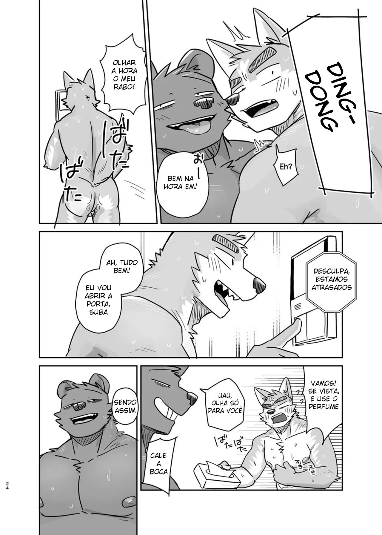 Transando Até a Porta Bater: Hentai Gay Explícito com Cena Quente