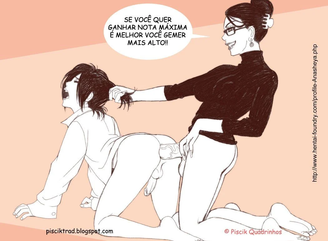 Travestis Dotadas: HQ Explícita de Shemale Sendo Domicada no Cu