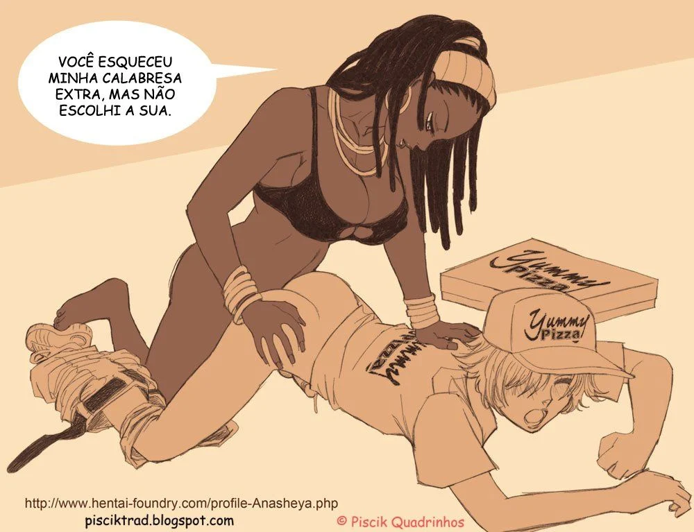 Travestis Dotadas: HQ Explícita de Shemale Sendo Domicada no Cu