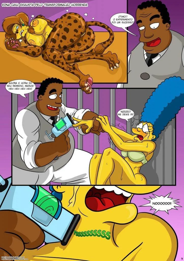 Simpsons em Orgia Proibida: Quadrinhos Eróticos Explícitos da Mansão Assombrada
