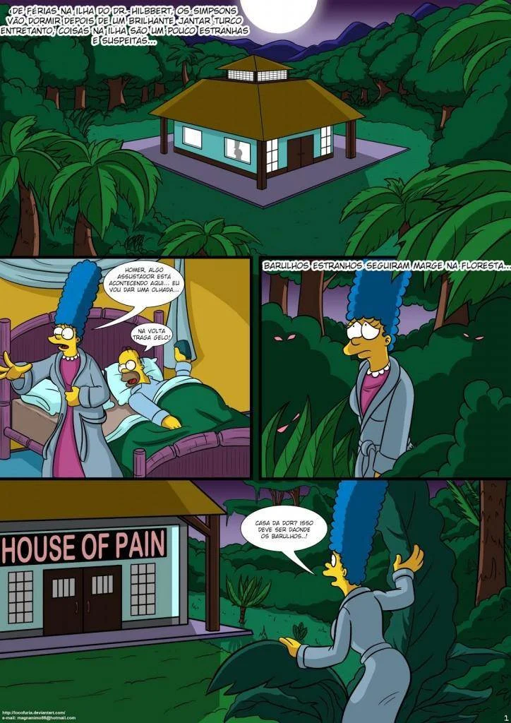 Simpsons em Orgia Proibida: Quadrinhos Eróticos Explícitos da Mansão Assombrada