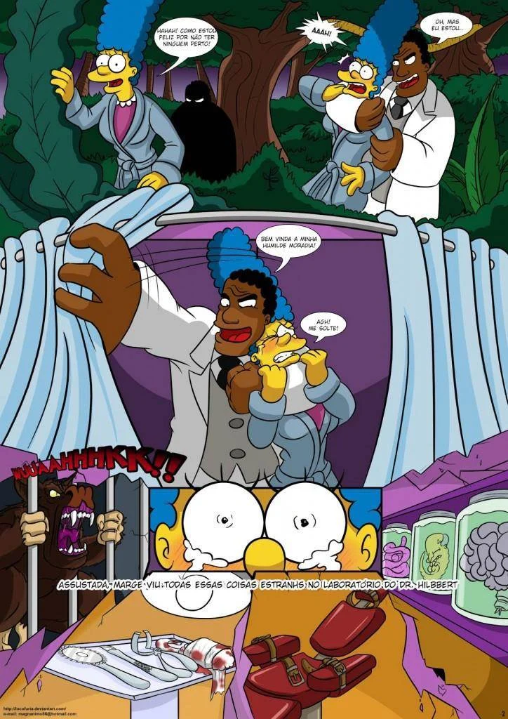 Simpsons em Orgia Proibida: Quadrinhos Eróticos Explícitos da Mansão Assombrada