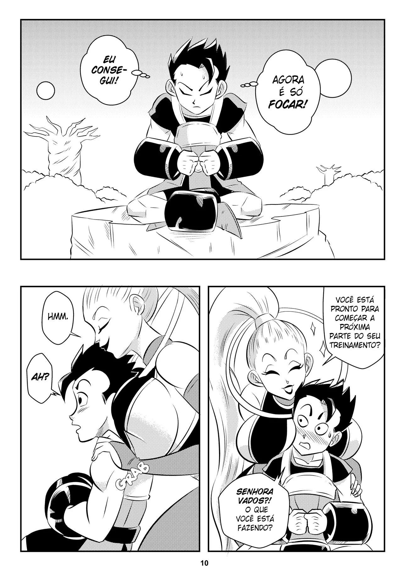 Punheta Explícita de Dragon Ball: Aventuras Eróticas com as Deusas do Sexo