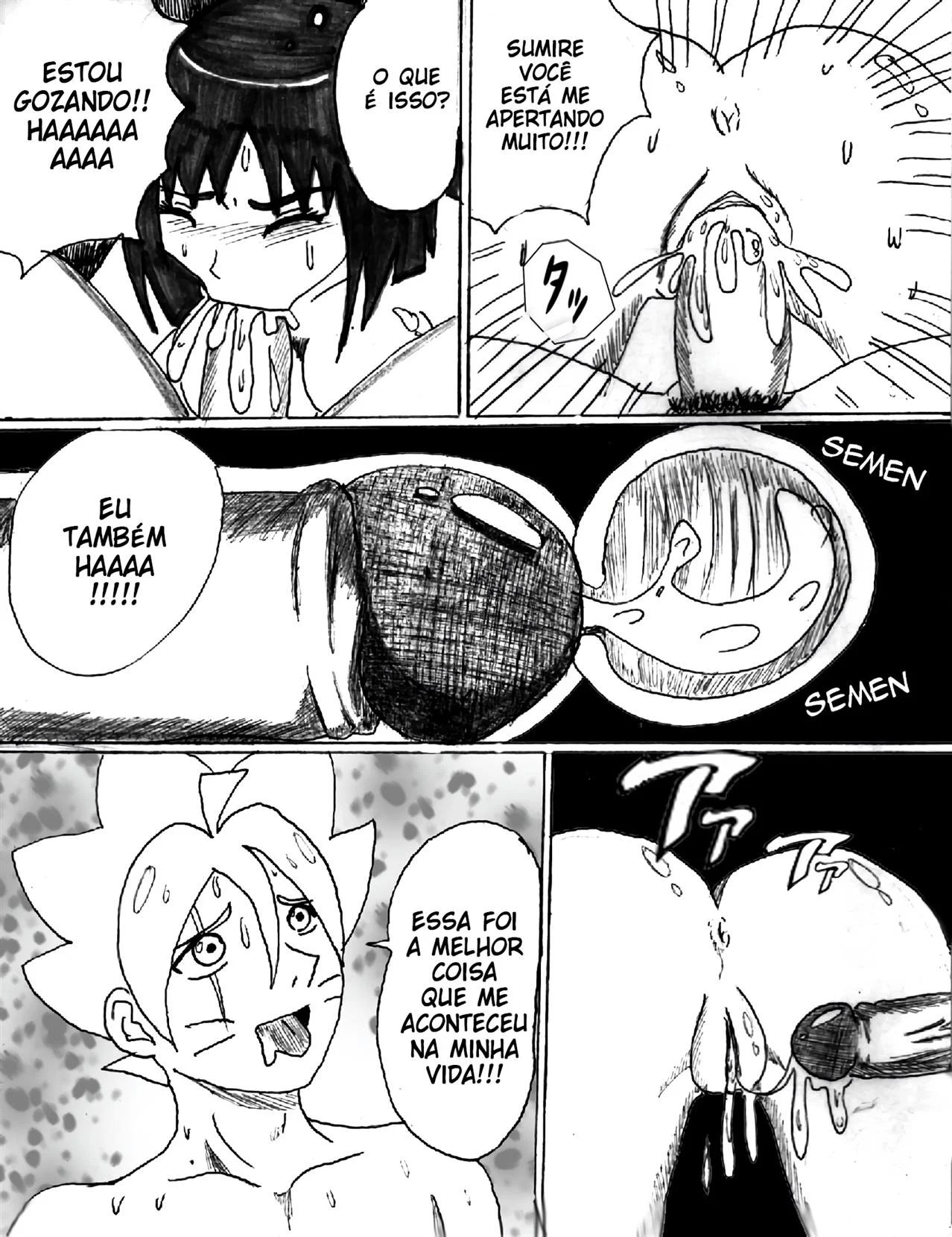 Implorando pelo Treino do Hokage: Esquenta Rabuda com a Esposa do Naruto