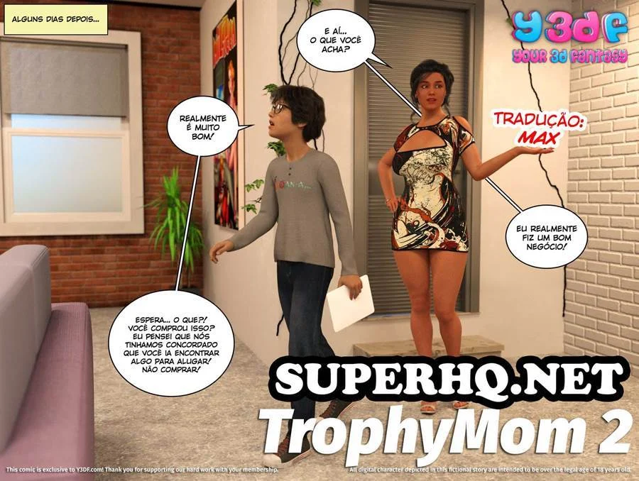 Mamãe Troféu: Sexo Explícito em 3D com a Dona da Casa Mamãe Troféu: Sexo Explícito em 3D com a Dona da Casa