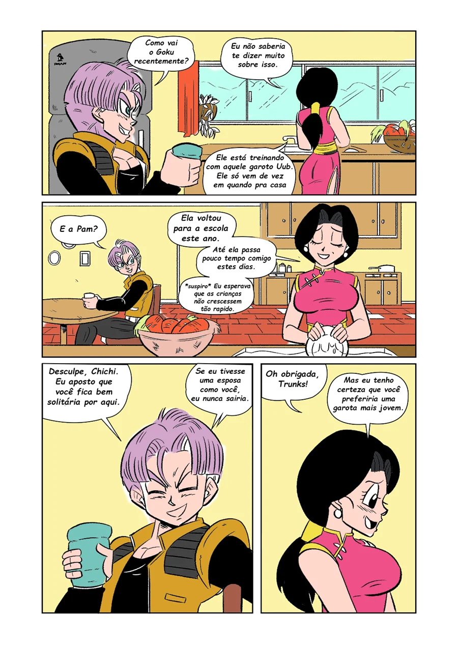 Goten e Trunks Arrasam as Safadas de Dragon Ball em Cena Quente nos Quadrinhos