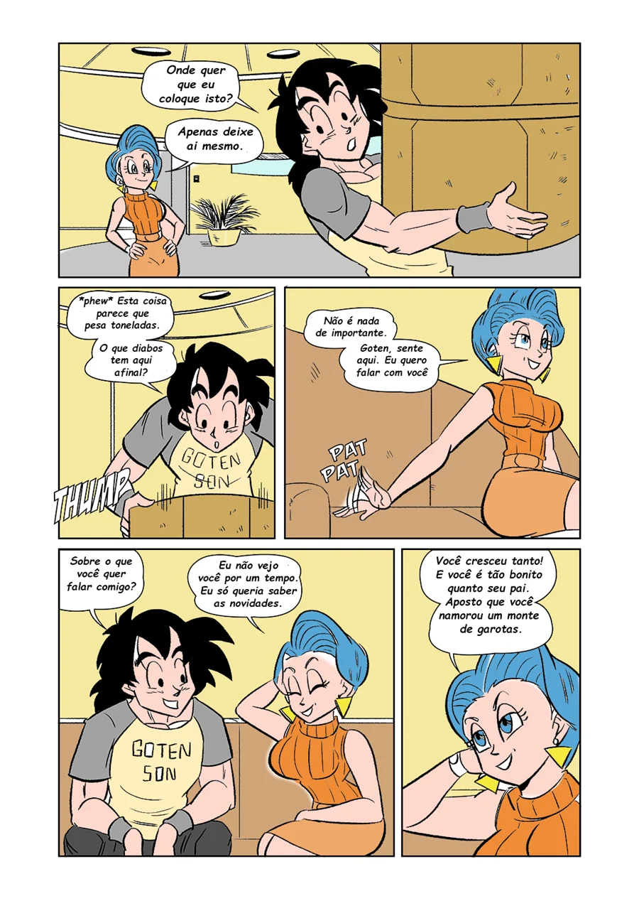 Goten e Trunks Arrasam as Safadas de Dragon Ball em Cena Quente nos Quadrinhos