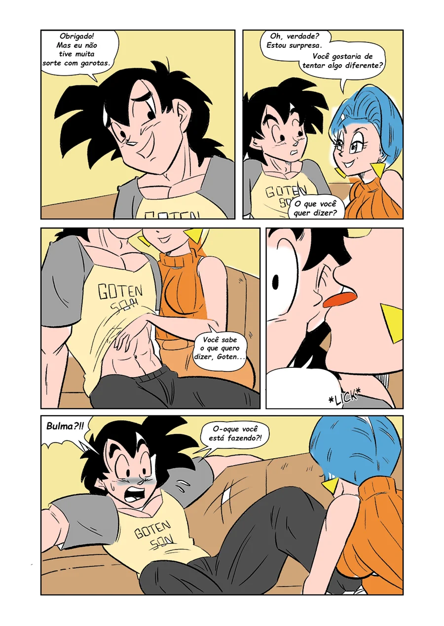 Goten e Trunks Arrasam as Safadas de Dragon Ball em Cena Quente nos Quadrinhos