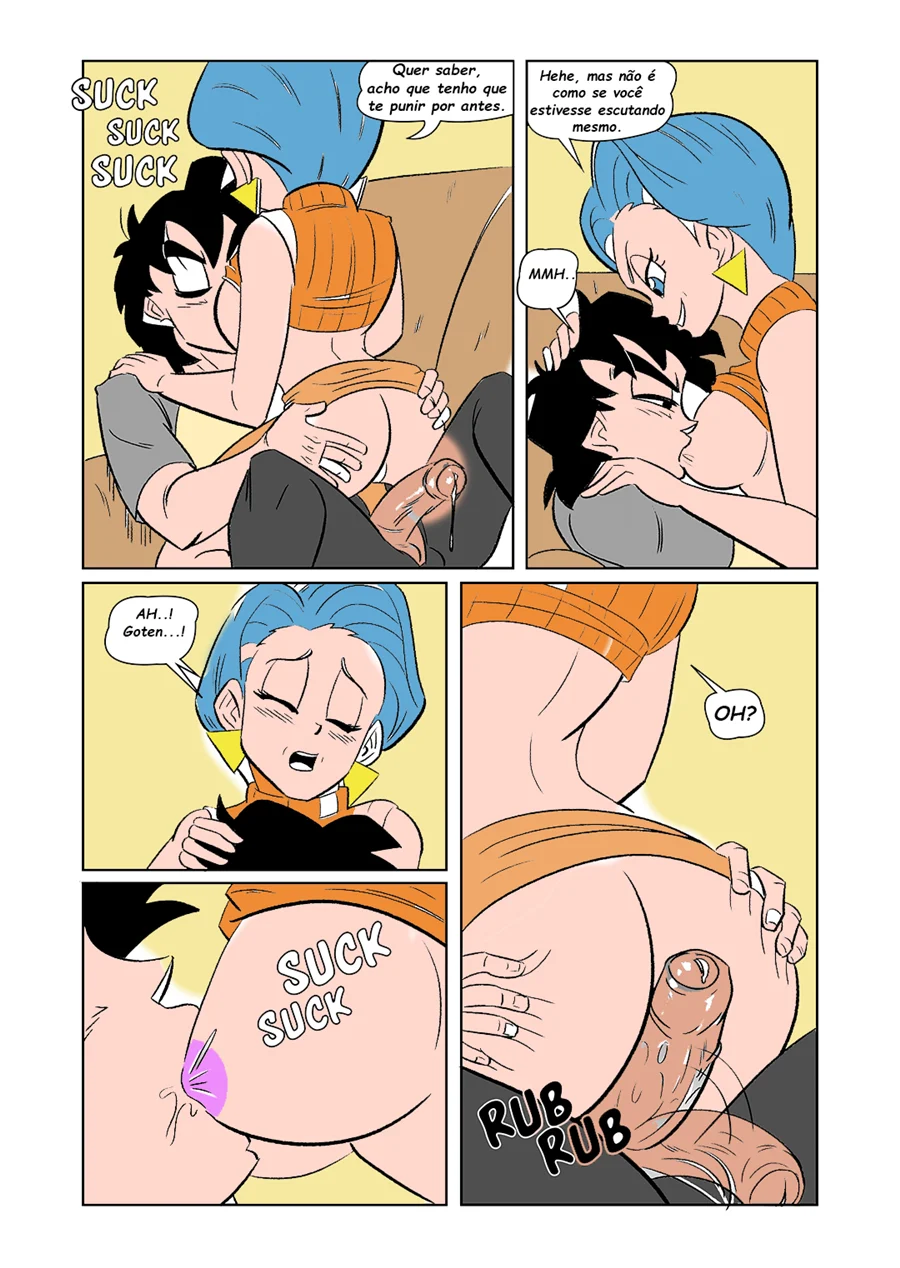 Goten e Trunks Arrasam as Safadas de Dragon Ball em Cena Quente nos Quadrinhos
